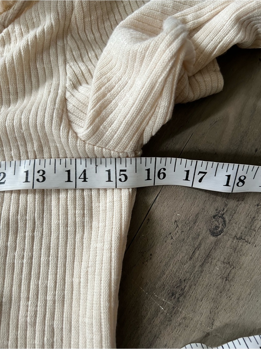 Free People Intimately Jackie Bodysuit In Oatmeal Ribbed Size Small Ruffle - Picture 10 of 12